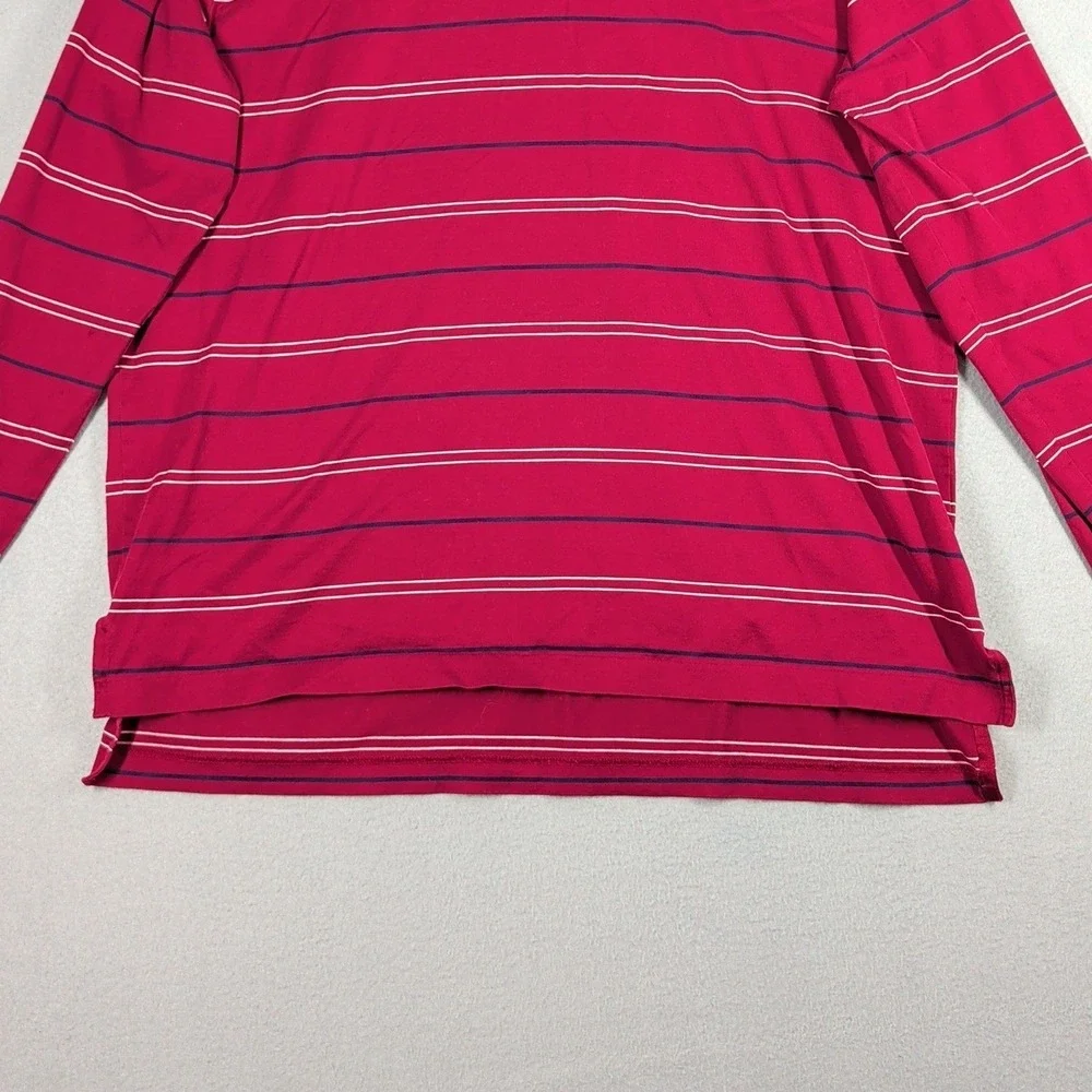 Polo‎ Ralph Lauren Polo Shirt Mens XL Red Striped Pima Cotton Long Sleeve Casual